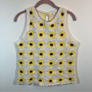 Rebellion Again Women’s Sunflower Knit Tank Top Small